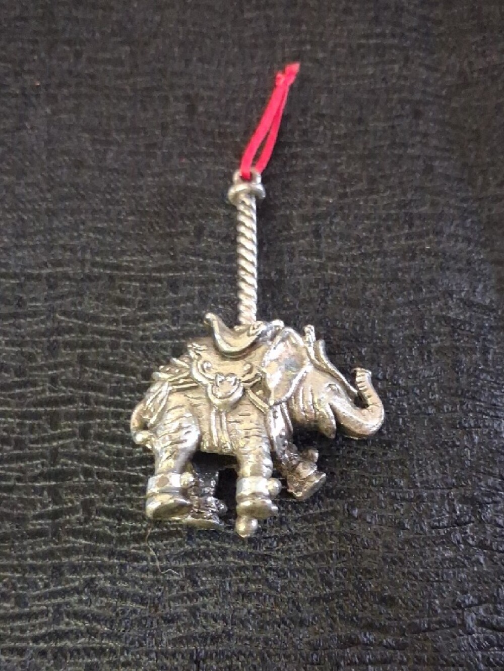 Silver Elephant Hanging Ornament by - Picture 2 of 5